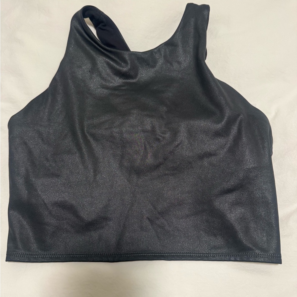 Athleta Shiny Black Sports Bra